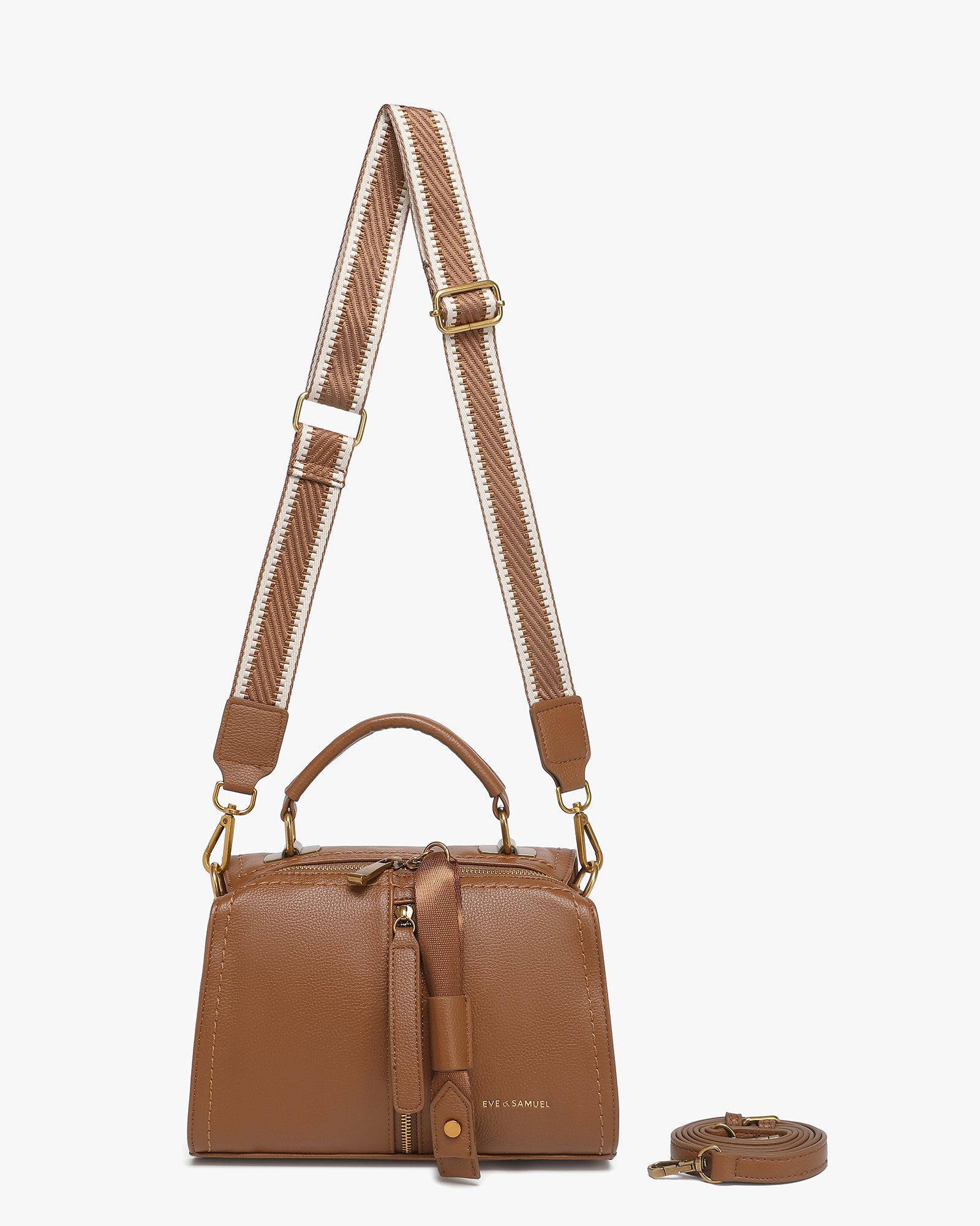 Jasmine Crossbody - Interchangeable Straps - Brown