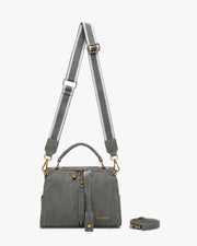 Jasmine Crossbody - Interchangeable Straps - Dark Gray Rustic