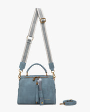 Jasmine Crossbody - Interchangeable Straps - Blue Rustic