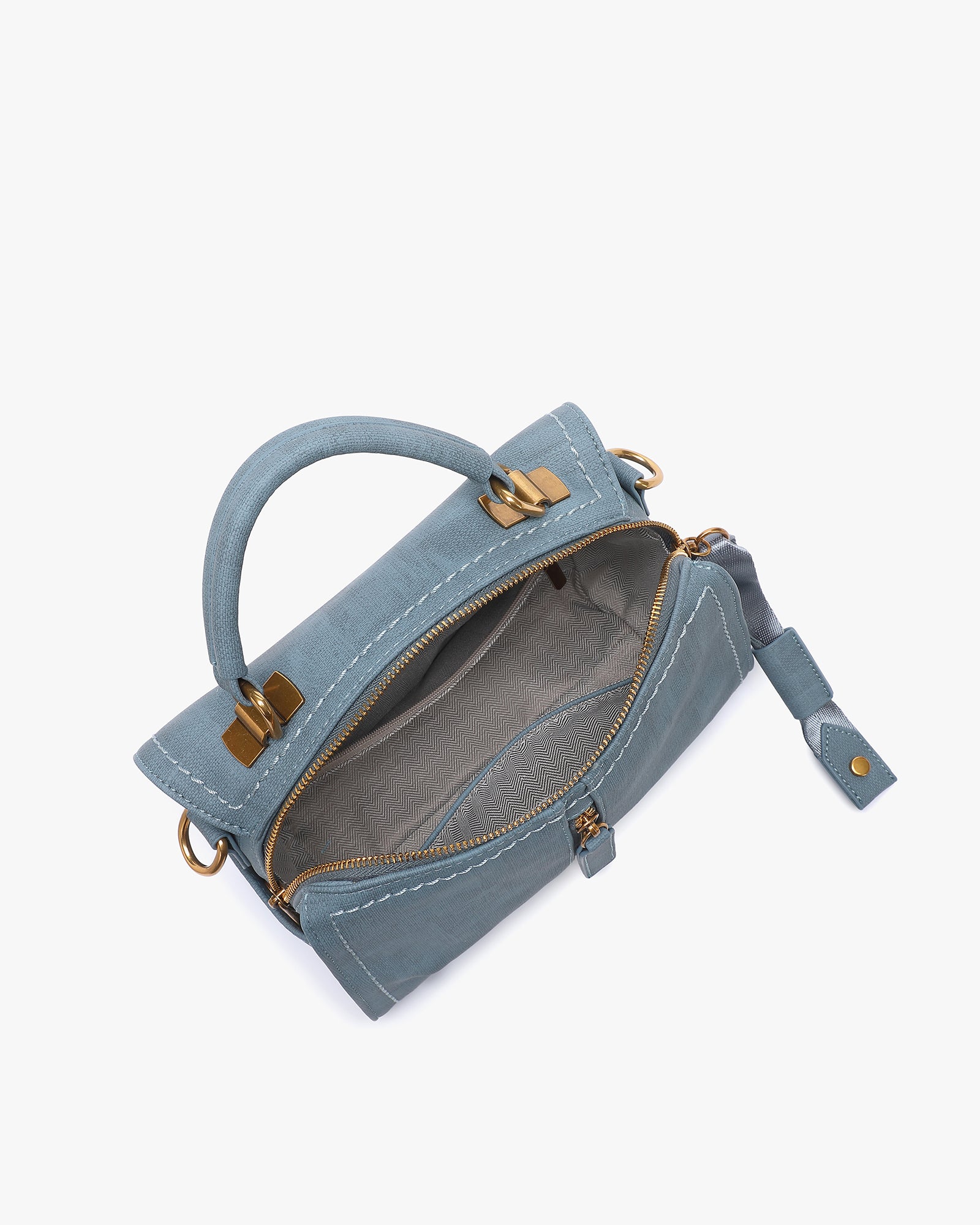 Jasmine Crossbody - Interchangeable Straps - Blue Rustic