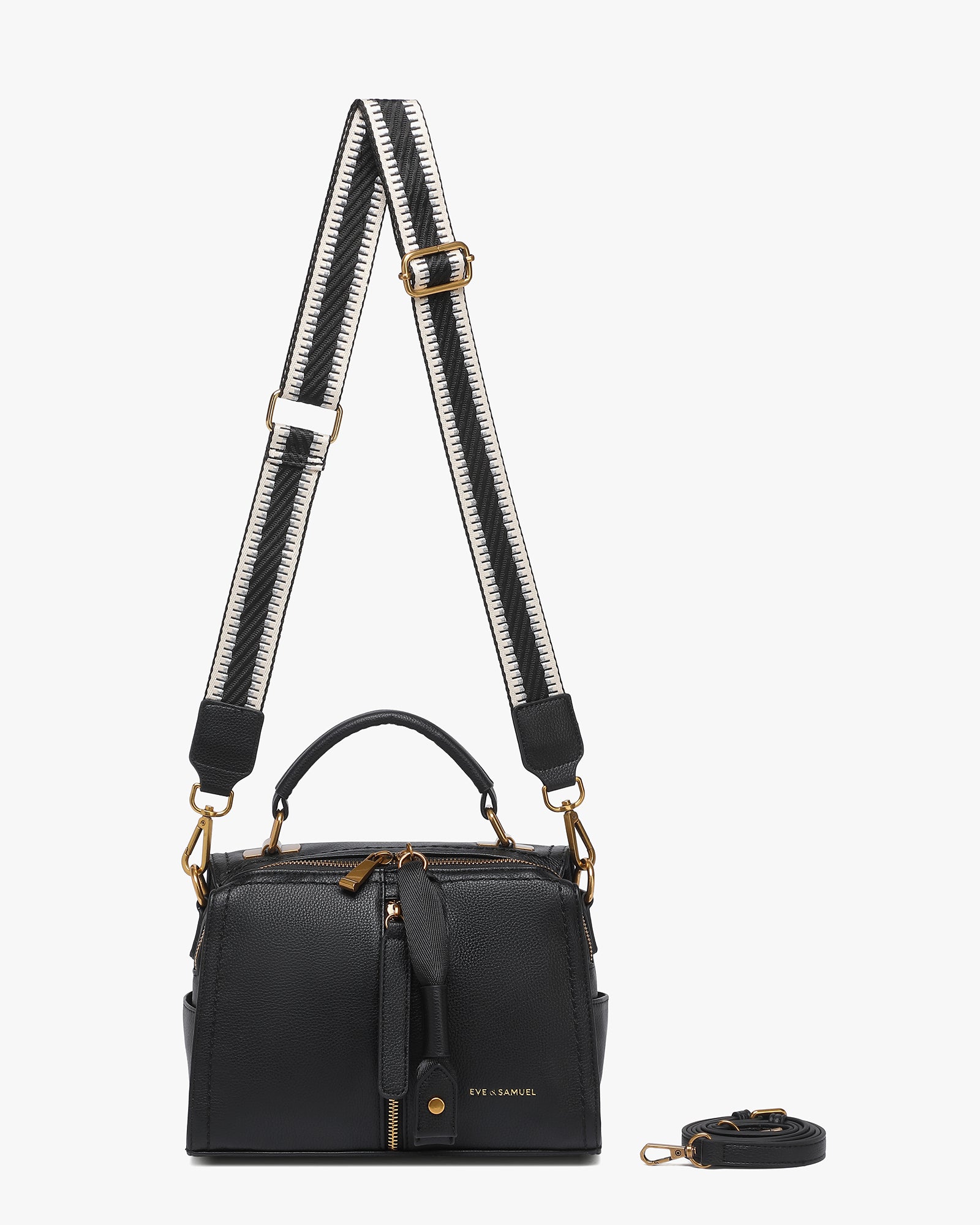 Jasmine Crossbody - Interchangeable Straps - Black