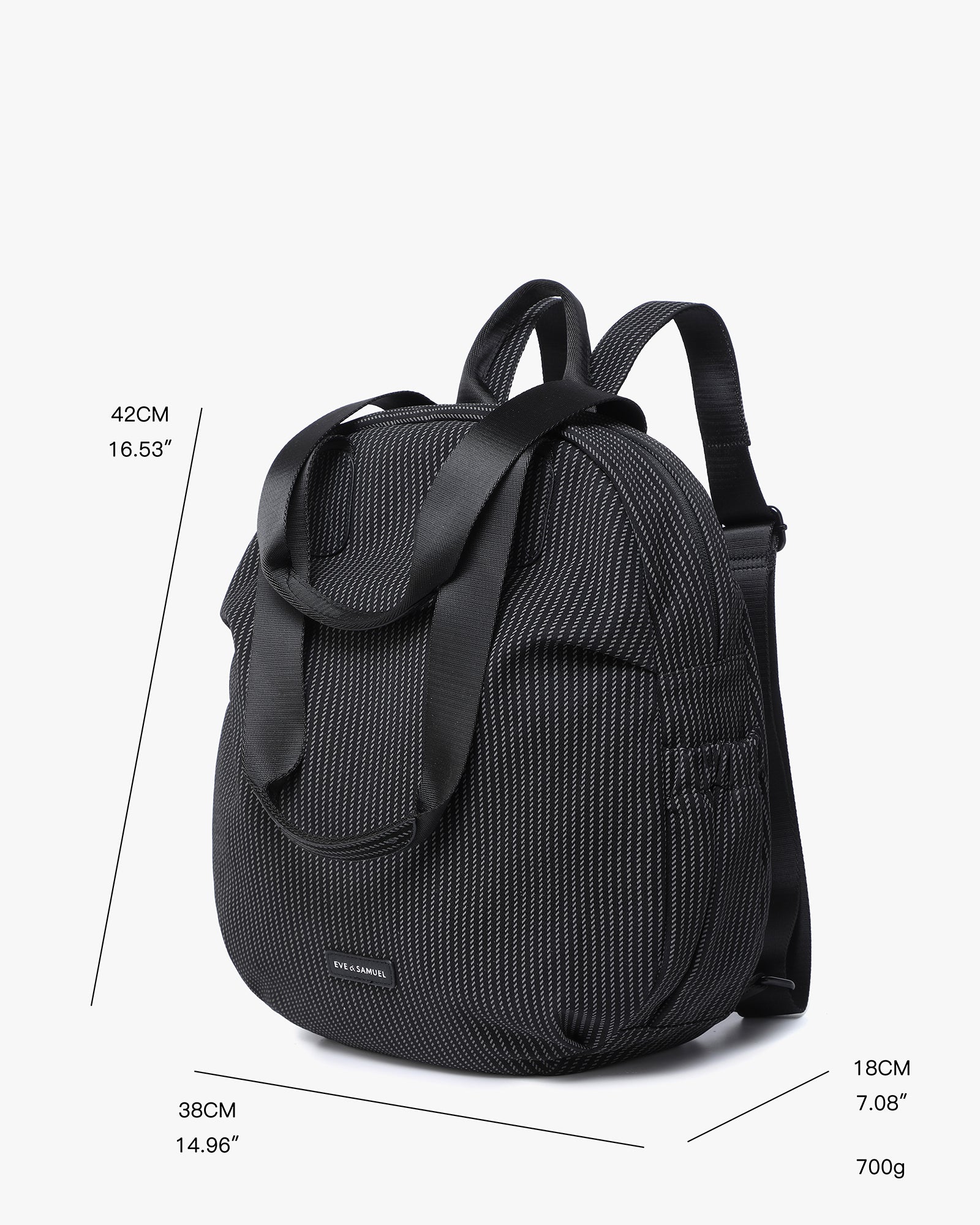 Ruby Multi-Functional Laptop Backpack - Fits up to 15.6" - Dark Gray Rustic