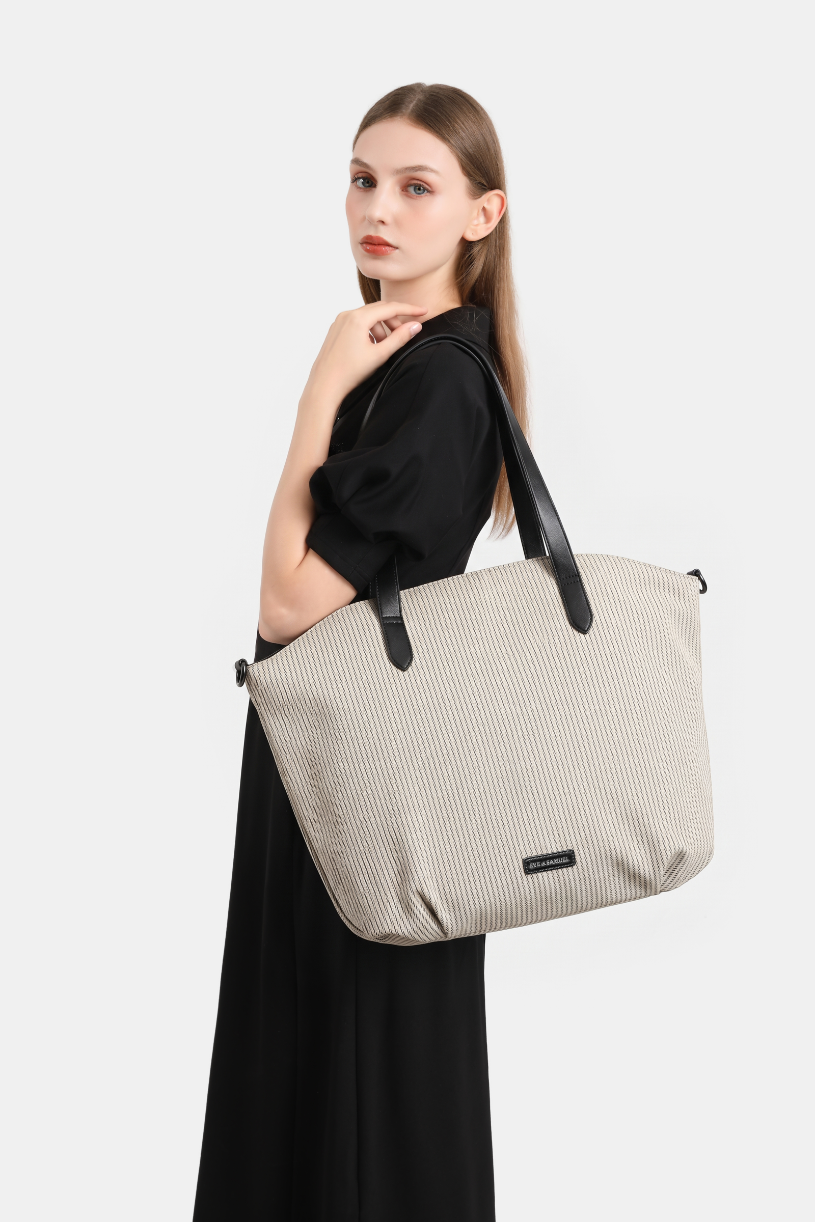 Florence Classic Laptop Tote - Fits up to 17.3" - White Matrix