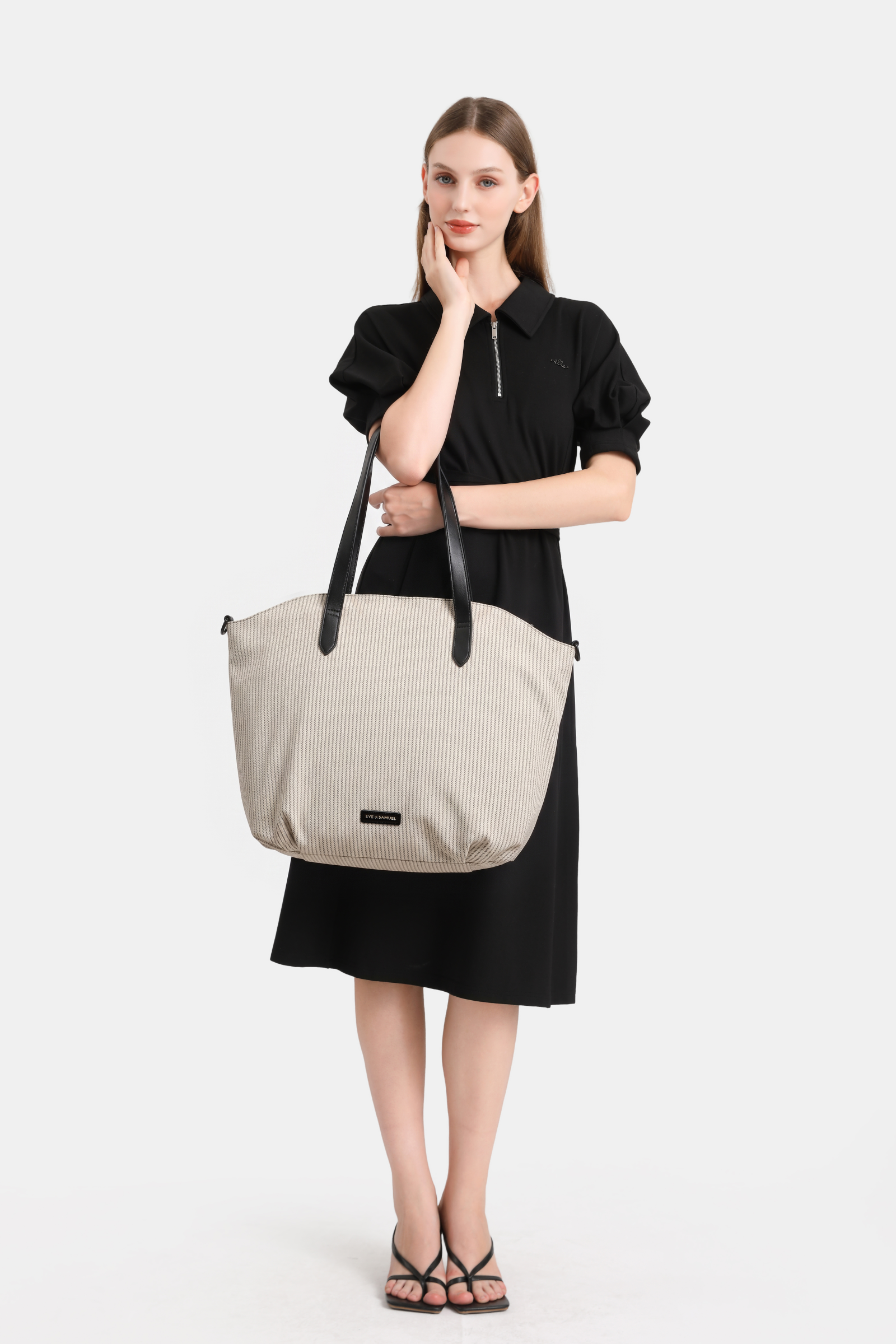 Florence Classic Laptop Tote - Fits up to 17.3" - White Matrix