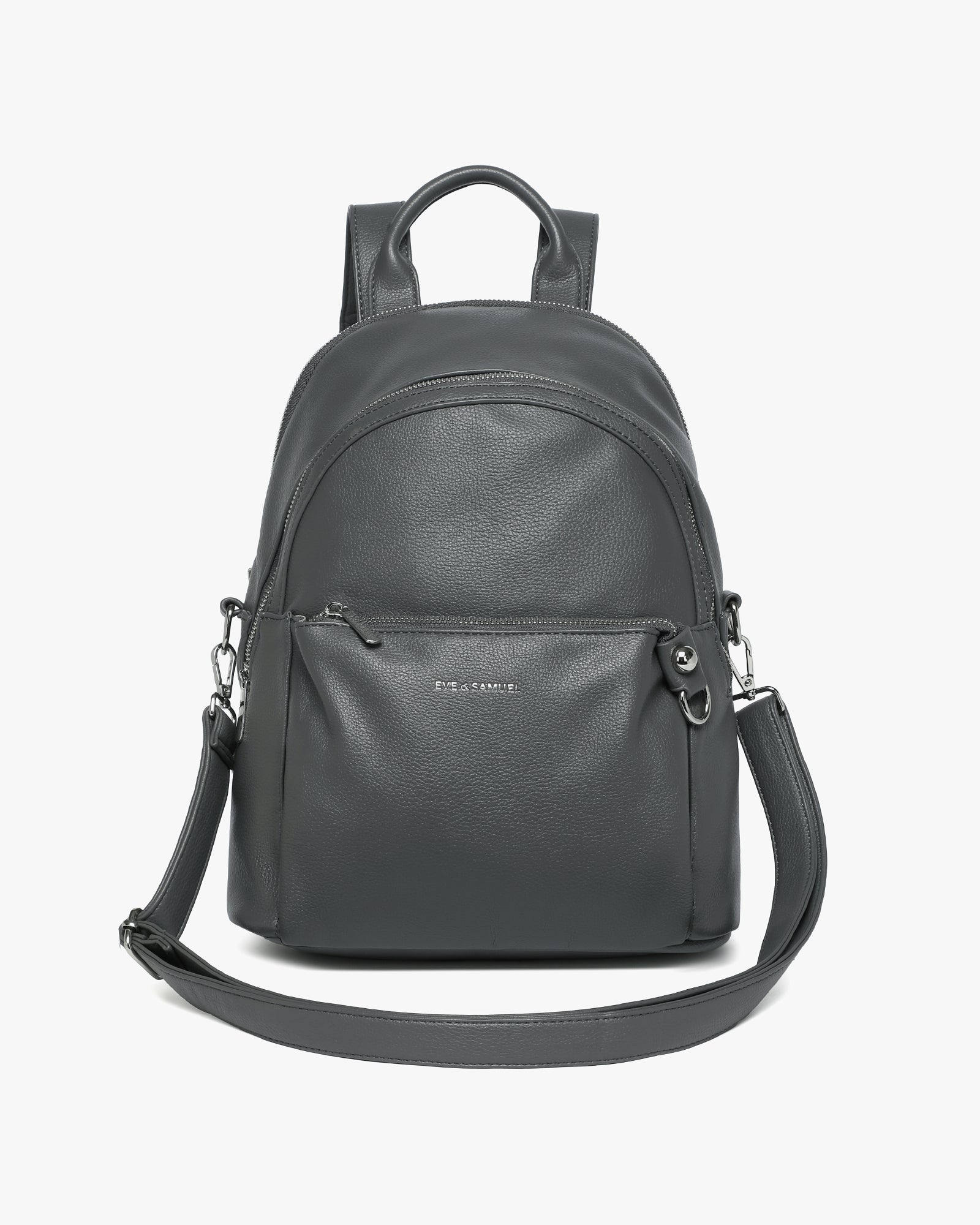 Diana Convertible Backpack - Pebbled Dark Gray