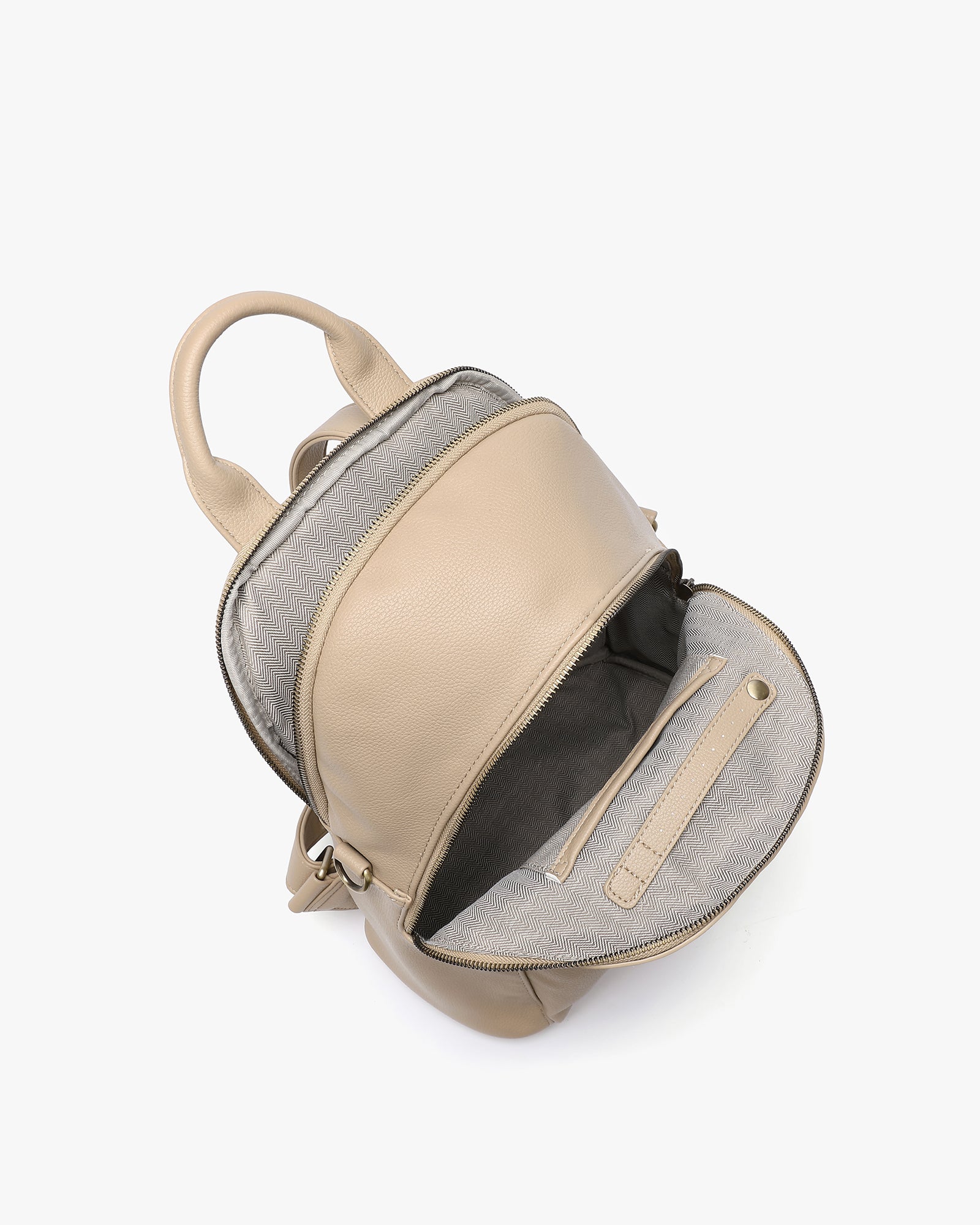 Diana Convertible Backpack - Pebbled Khaki