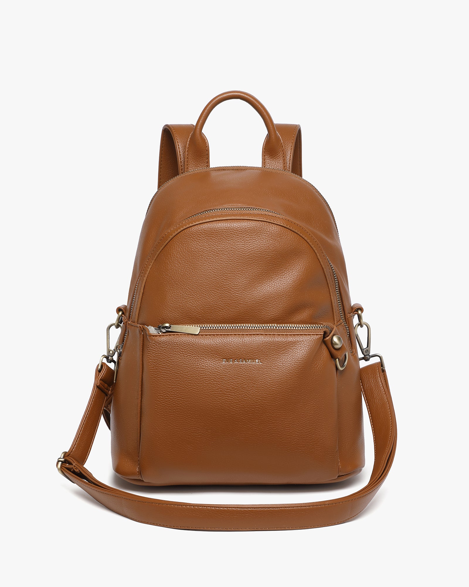 Diana Convertible Backpack - Pebbled Brown