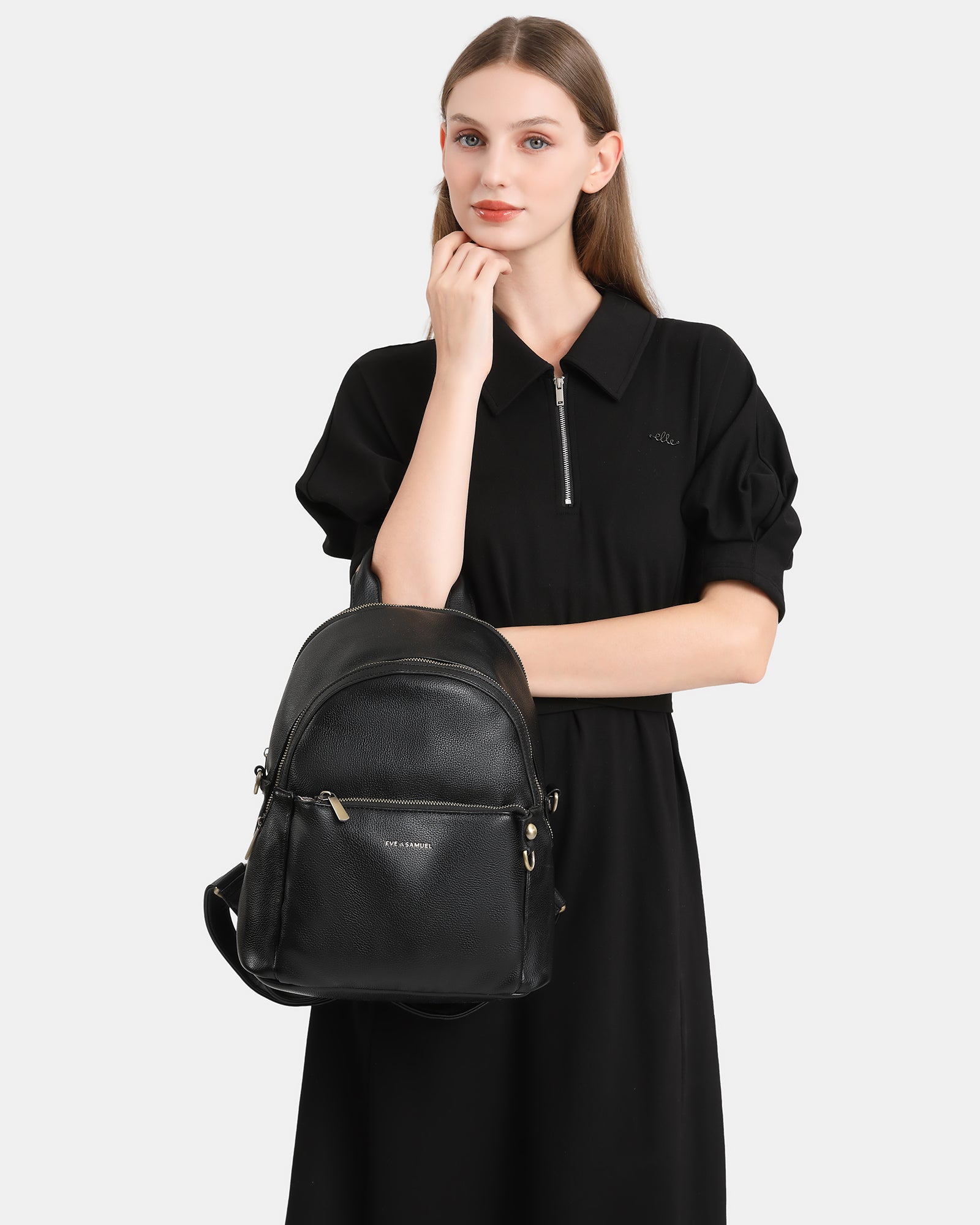 Diana Convertible Backpack - Polished Black