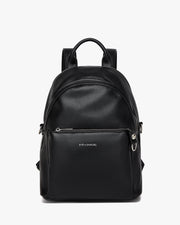 Diana Convertible Backpack - Pebbled Black - Silver