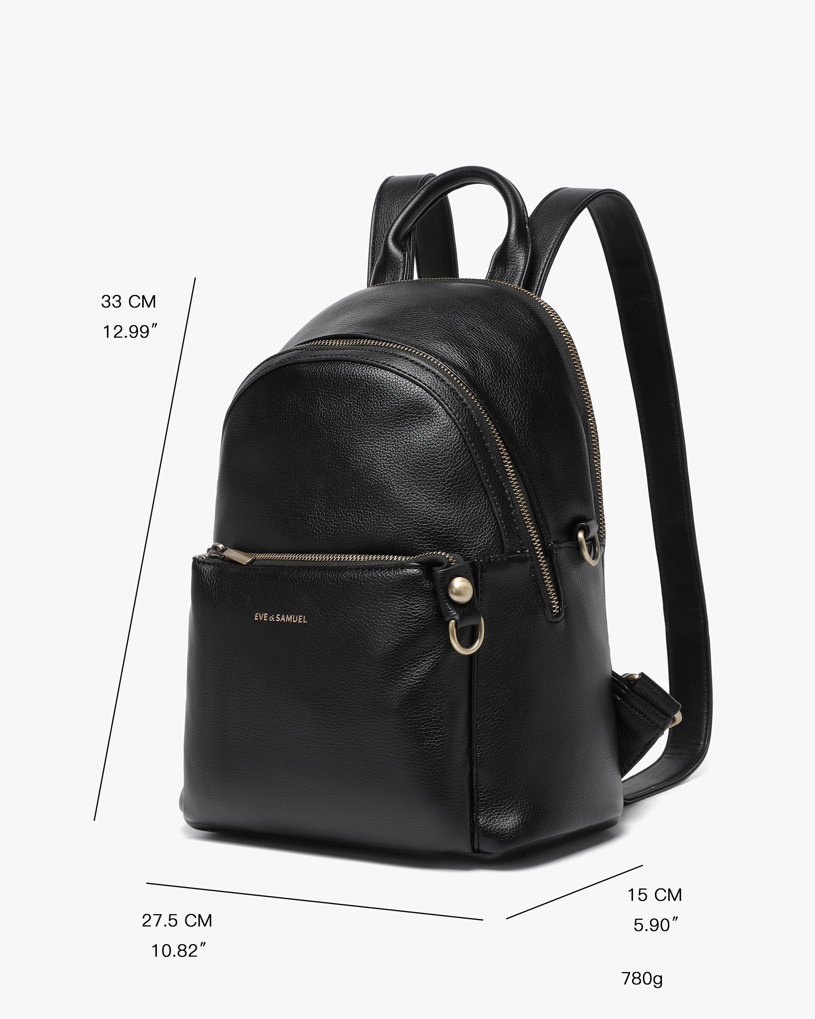 Diana Convertible Backpack - Polished Black