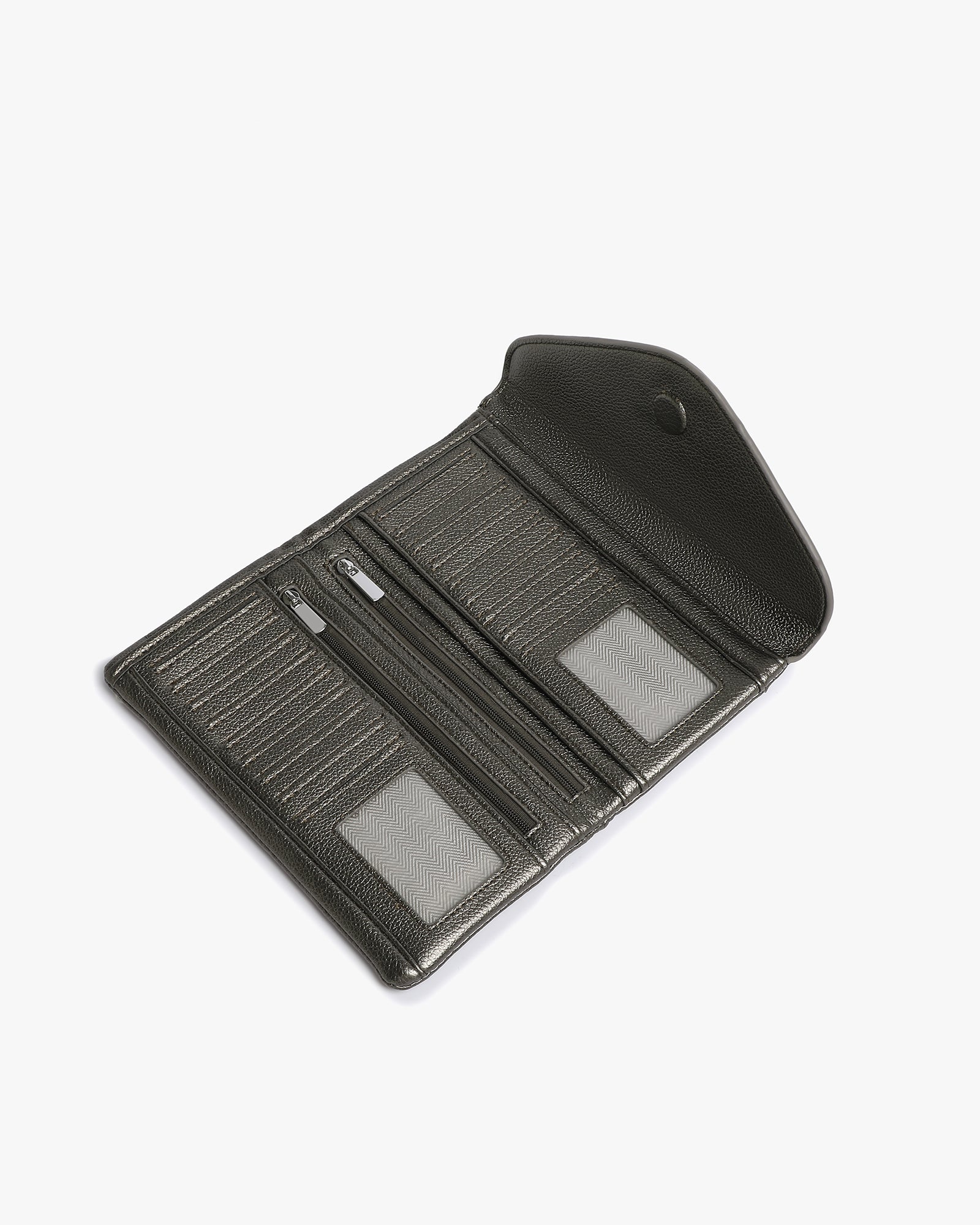 Sophia Iconic Large Wallet - Dark Silver