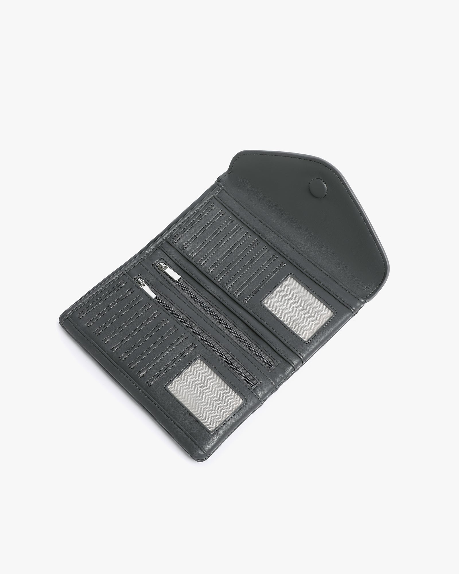 Sophia Iconic Large Wallet - Matte Dark Gray