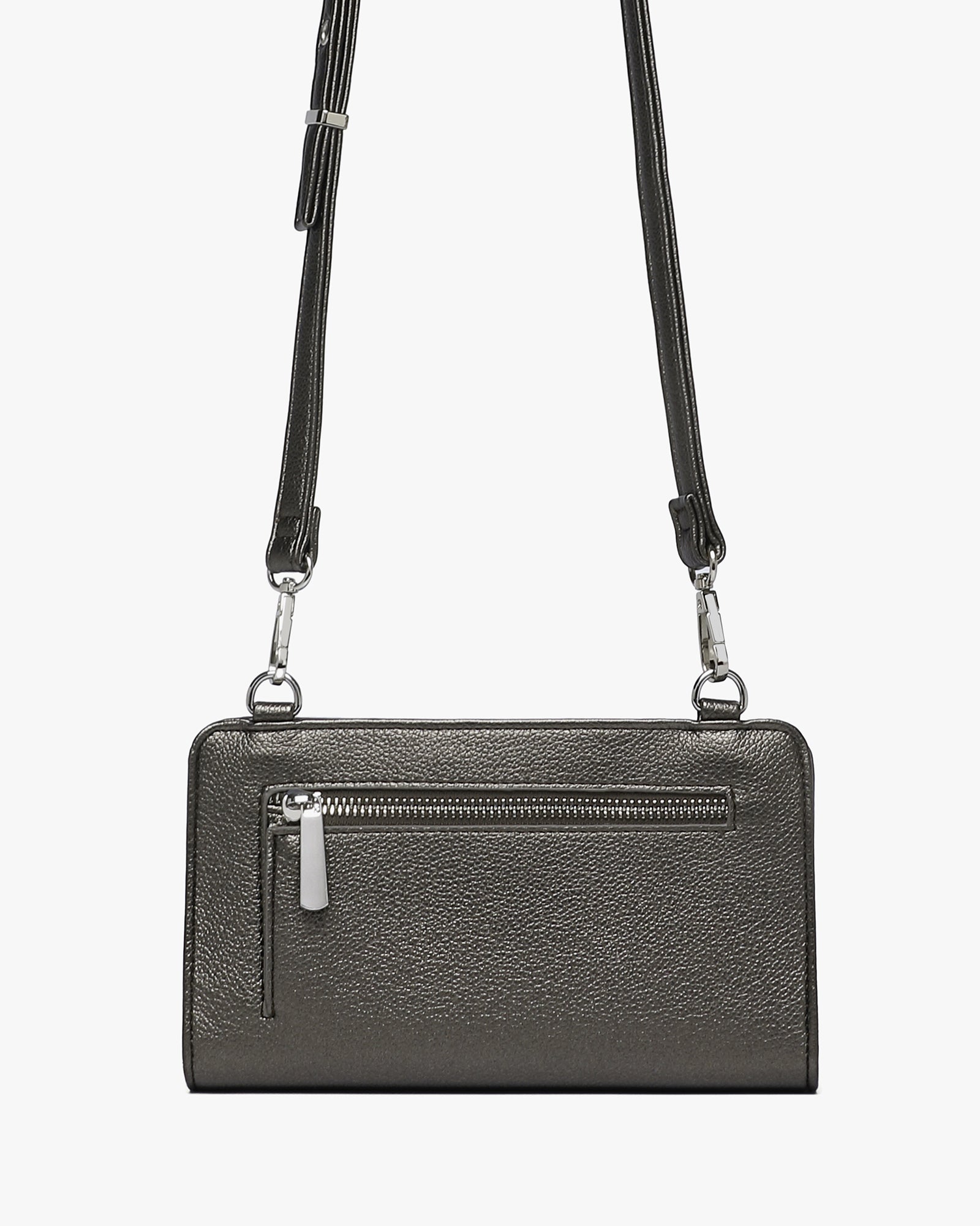 Anna Crossbody Wallet - Dark Silver