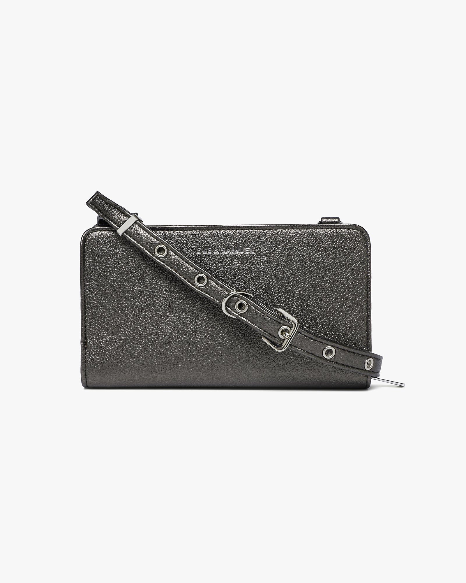 Anna Crossbody Wallet - Dark Silver