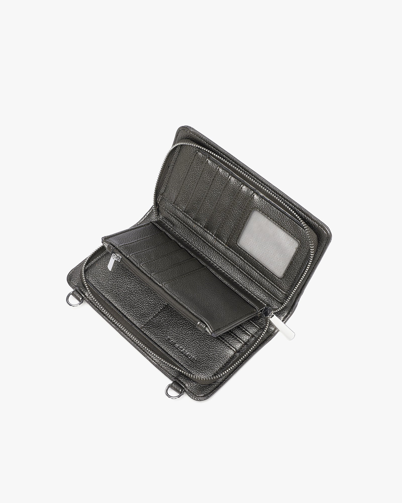 Anna Crossbody Wallet - Dark Silver