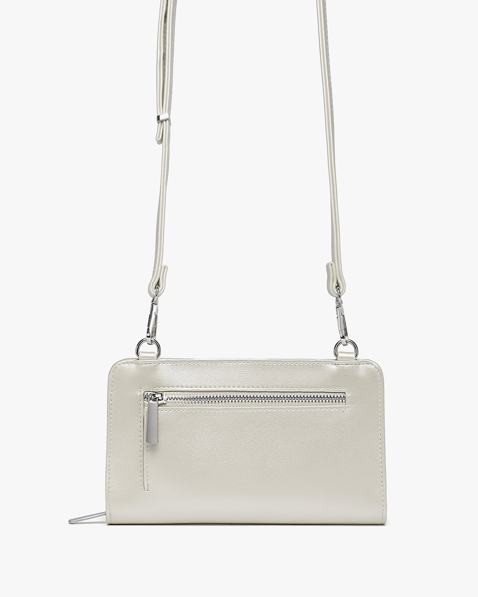Anna Crossbody Wallet - Pearl Metallic
