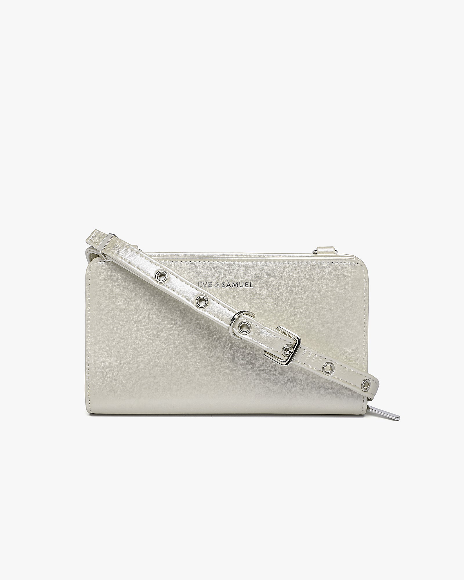 Anna Crossbody Wallet - Pearl Metallic