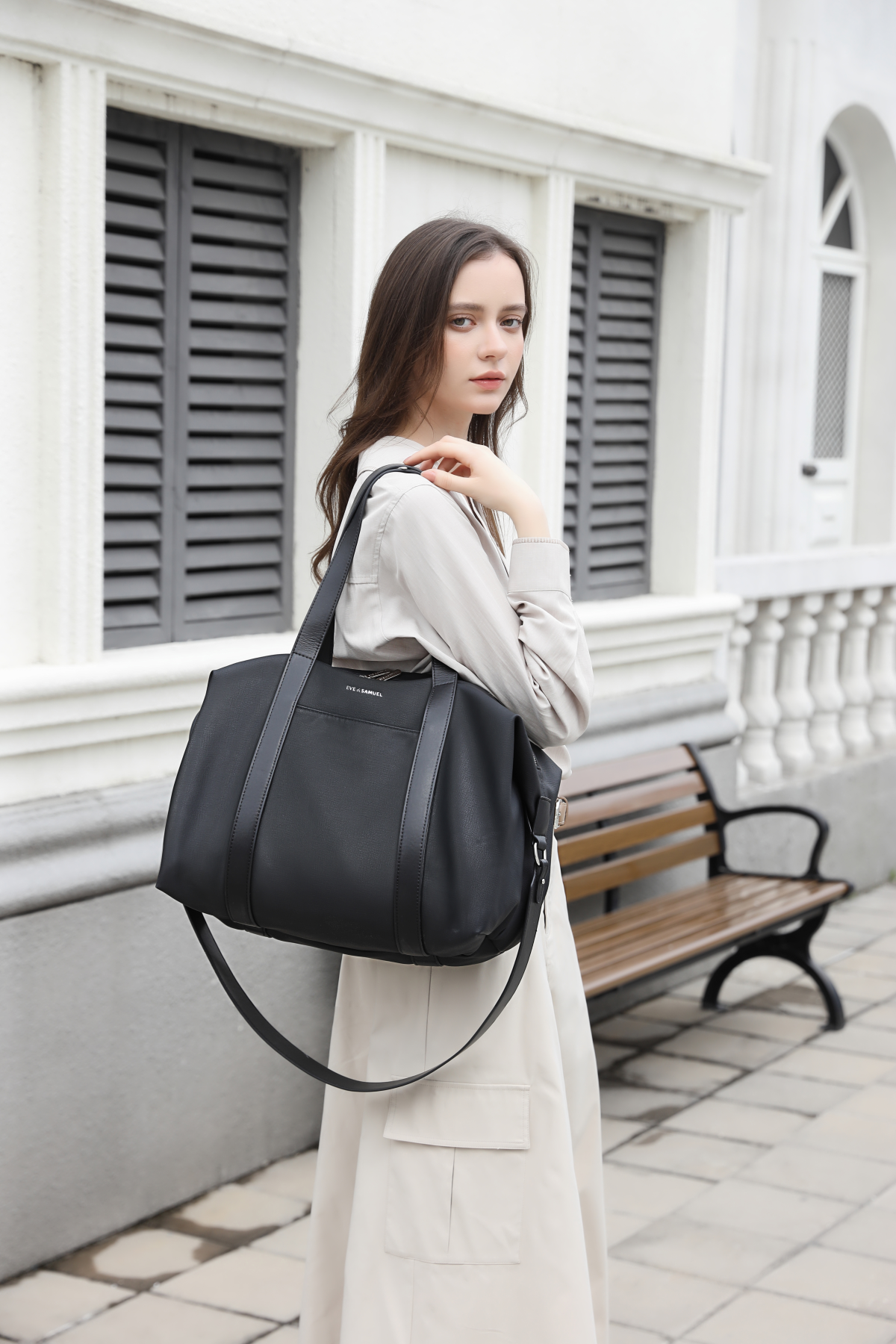 Nina Classic Laptop Tote - Fits up to 16" - Blue Rustic