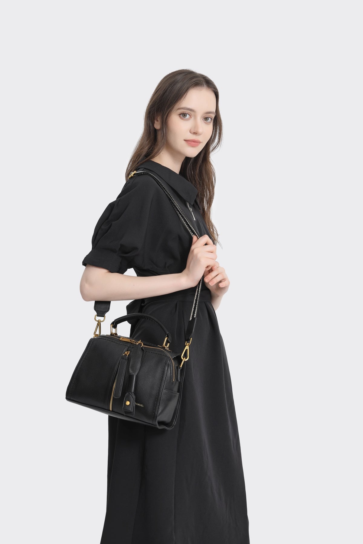 Jasmine Crossbody - Interchangeable Straps - Black