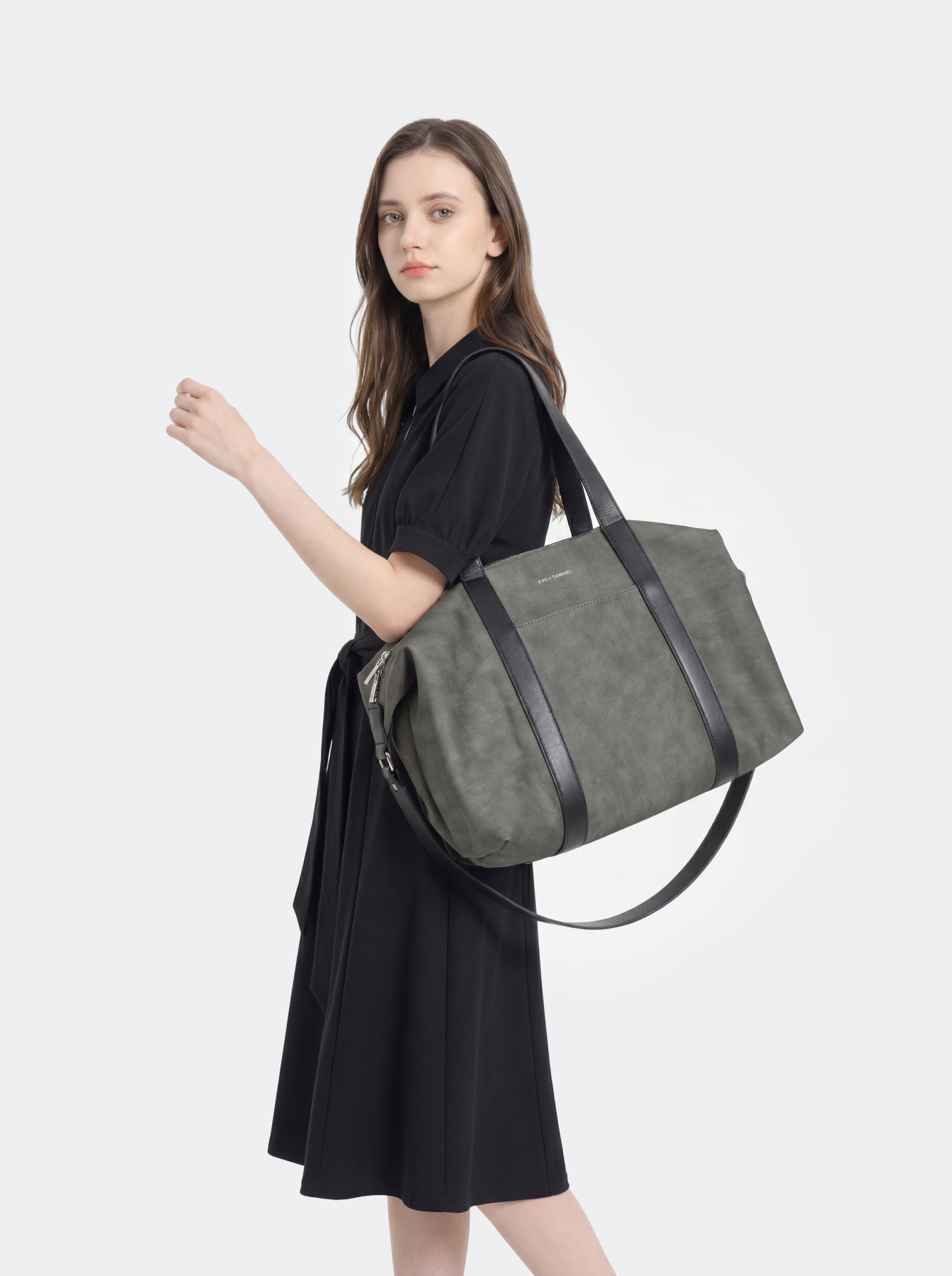 Nina Classic Laptop Tote - Fits up to 16" - Dark Gray Rustic