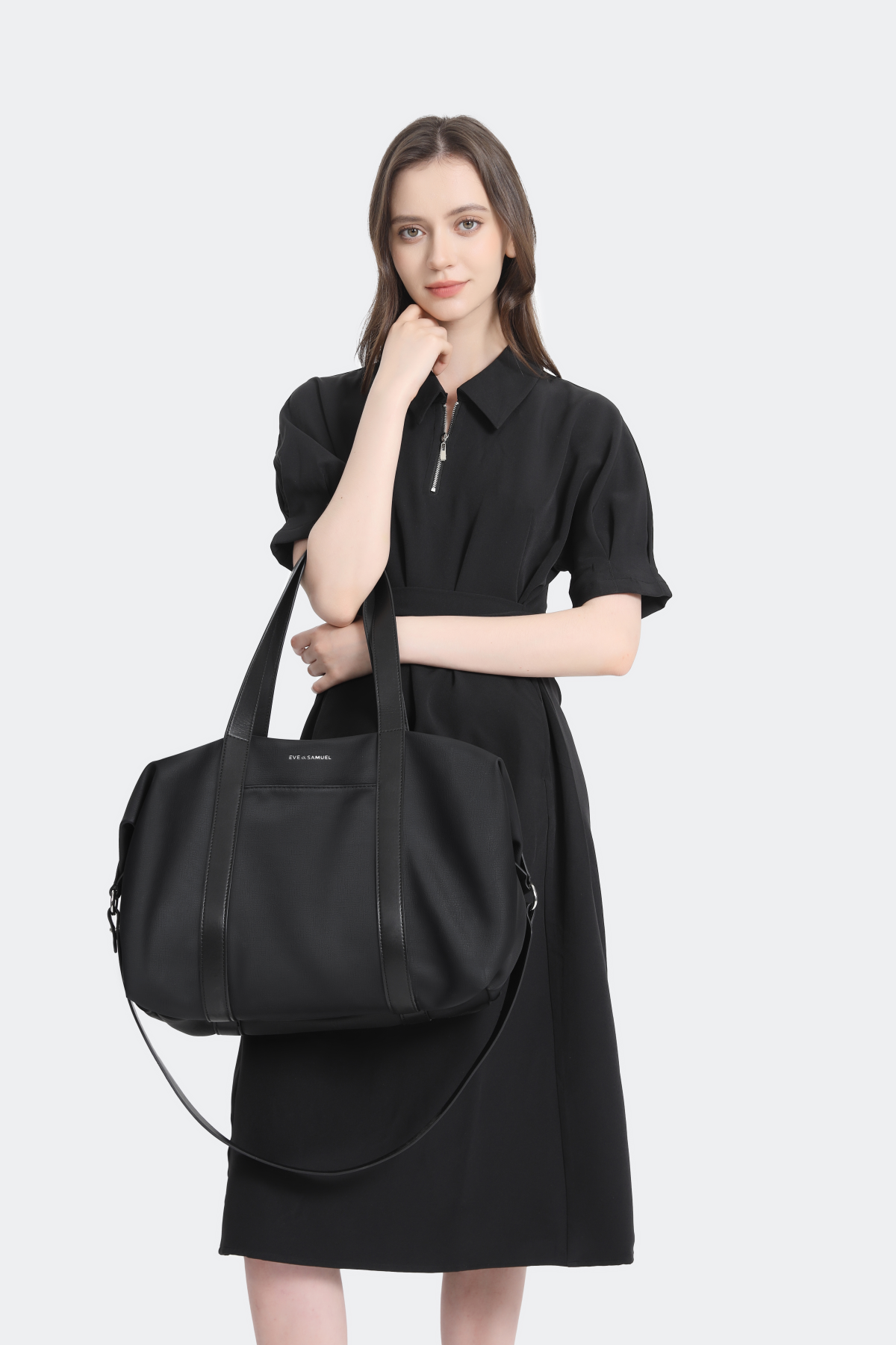 Nina Classic Laptop Tote - Fits up to 16" - Black Rustic
