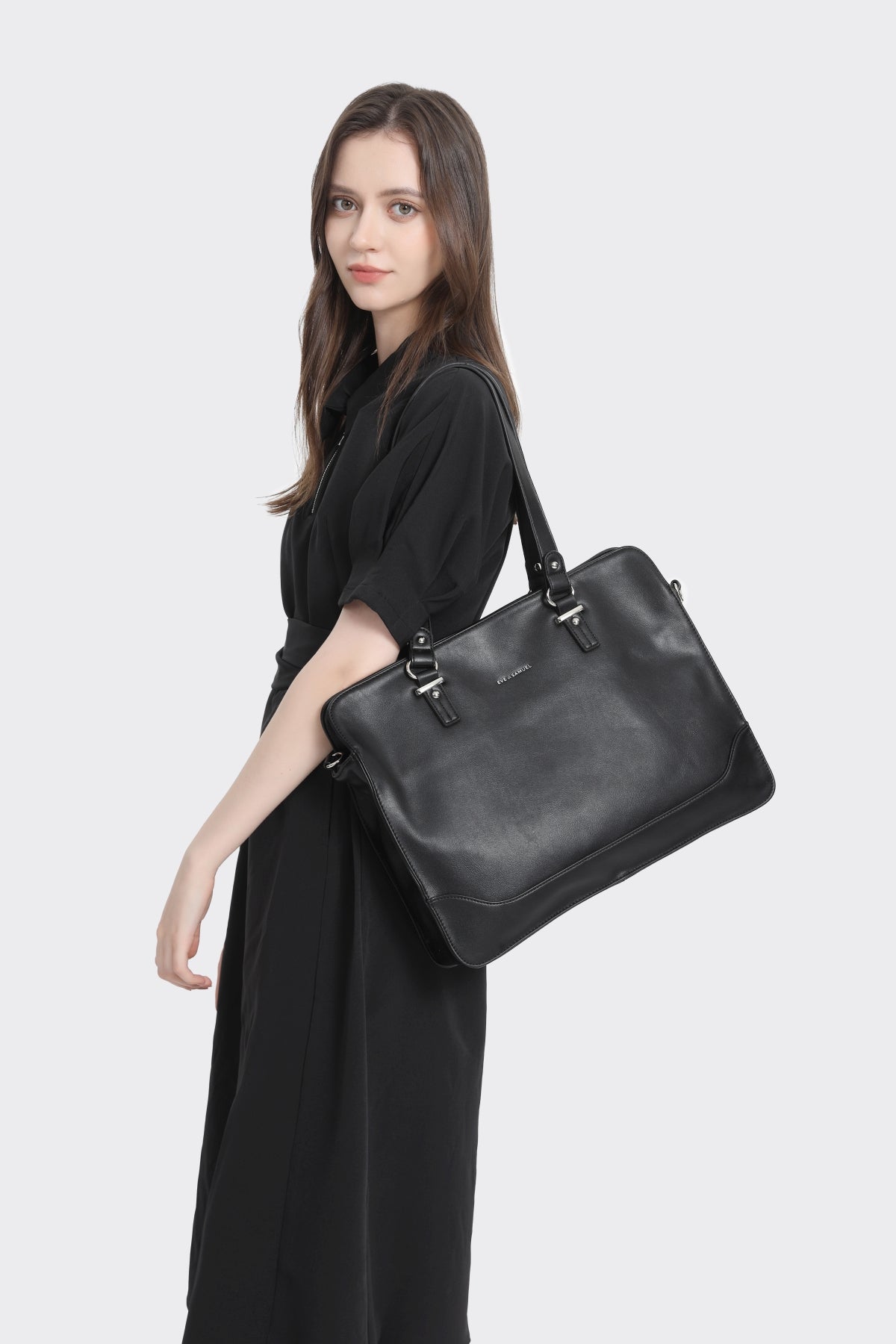 Isabella Iconic 2 Piece Set Laptop Tote - Fits up to 14" - Black