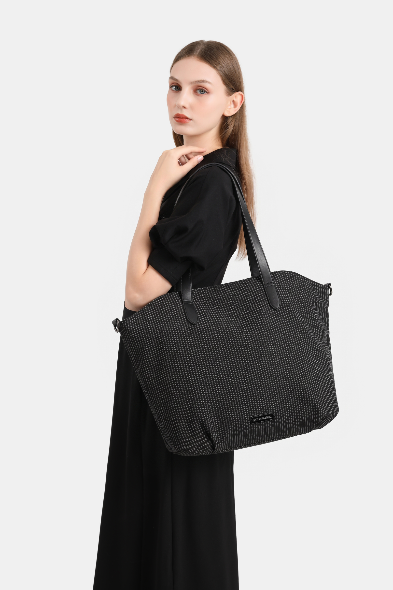 Florence Classic Laptop Tote - Fits up to 17.3" - Black Matrix