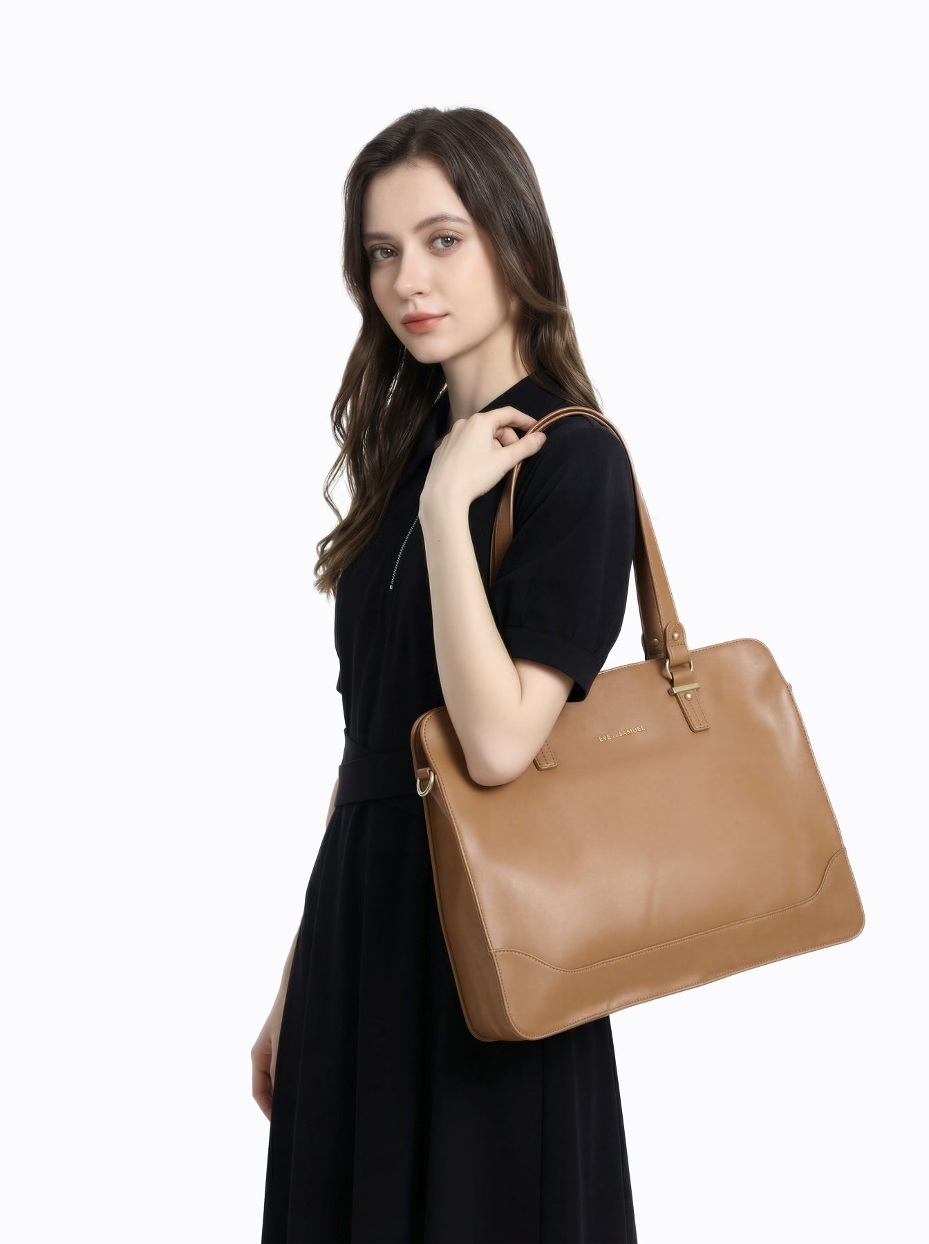 Isabella Iconic 2 Piece Set Laptop Tote - Fits up to 14" - Brown