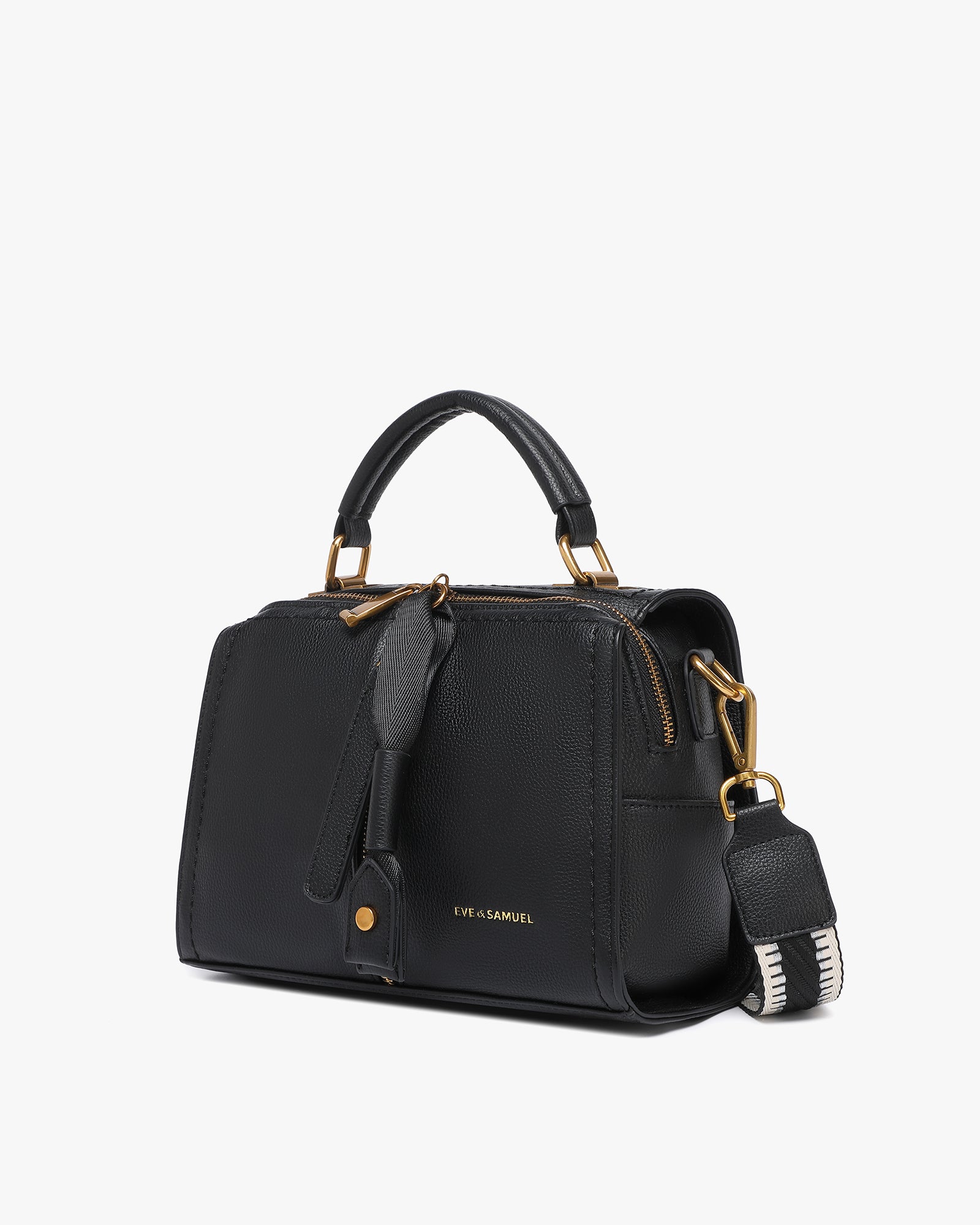 Load video: Jasmine Crossbody - Interchangeable Straps - Black Rustic