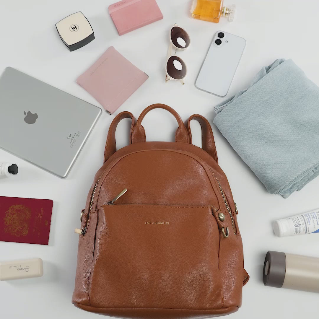 Load video: Diana Convertible Backpack - Polished Black