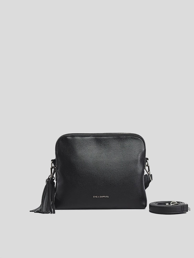 Load video: Clara Timeless Crossbody - Matte Brown